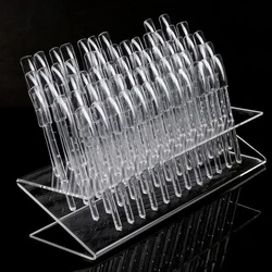 64 Sticks Acrylic Nail Art Practice Display Stand Showing Shelf Nail Polish UV Gel French Nail Art Tools