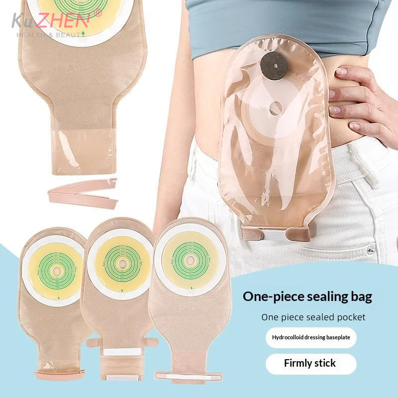 1PCS Exhaustable Colostomy Bags 60mm Hole One-piece Drainable Ostomy Bags Stoma Care Pouch With Clips Closure Colostomy Bag