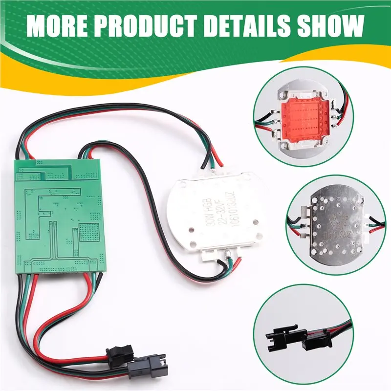 ELECT-WS2811 30W DC12V RGB Addressable LED Pixel Module Light 1X High Power Program Control