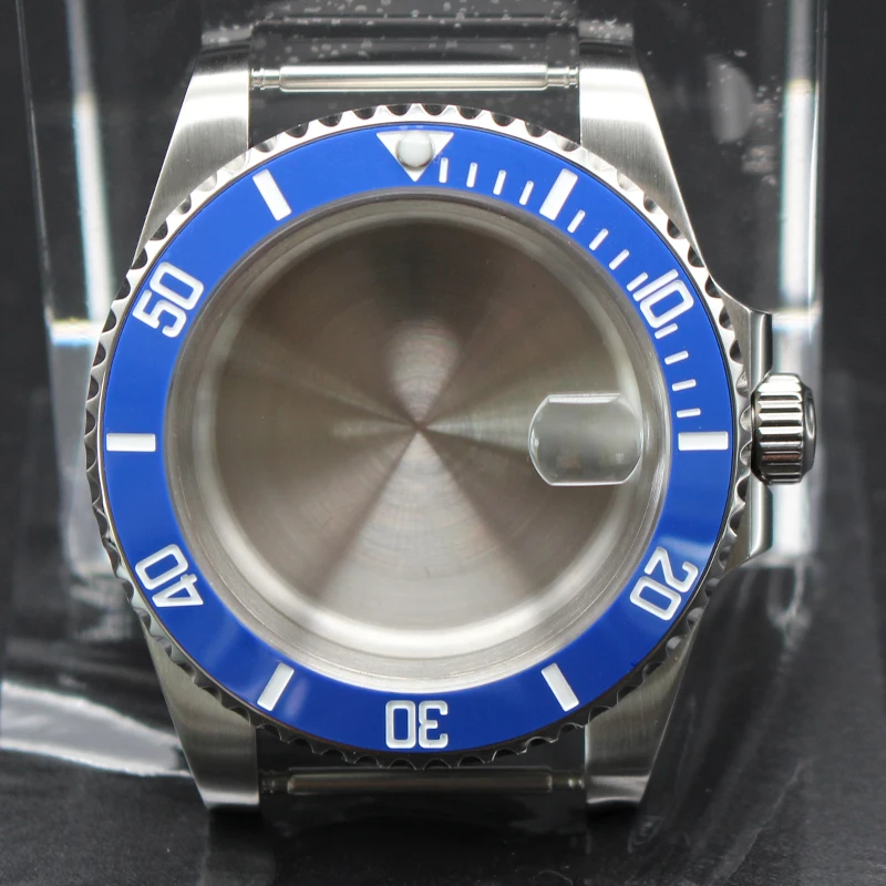 40mm Men Watch Cases Sapphire Glass ceramic bezel Inlaid For Seiko Nh34 Nh35 Nh36 nh38 Eta2824 8215 Movement SUB GMT 28.5mm Dial