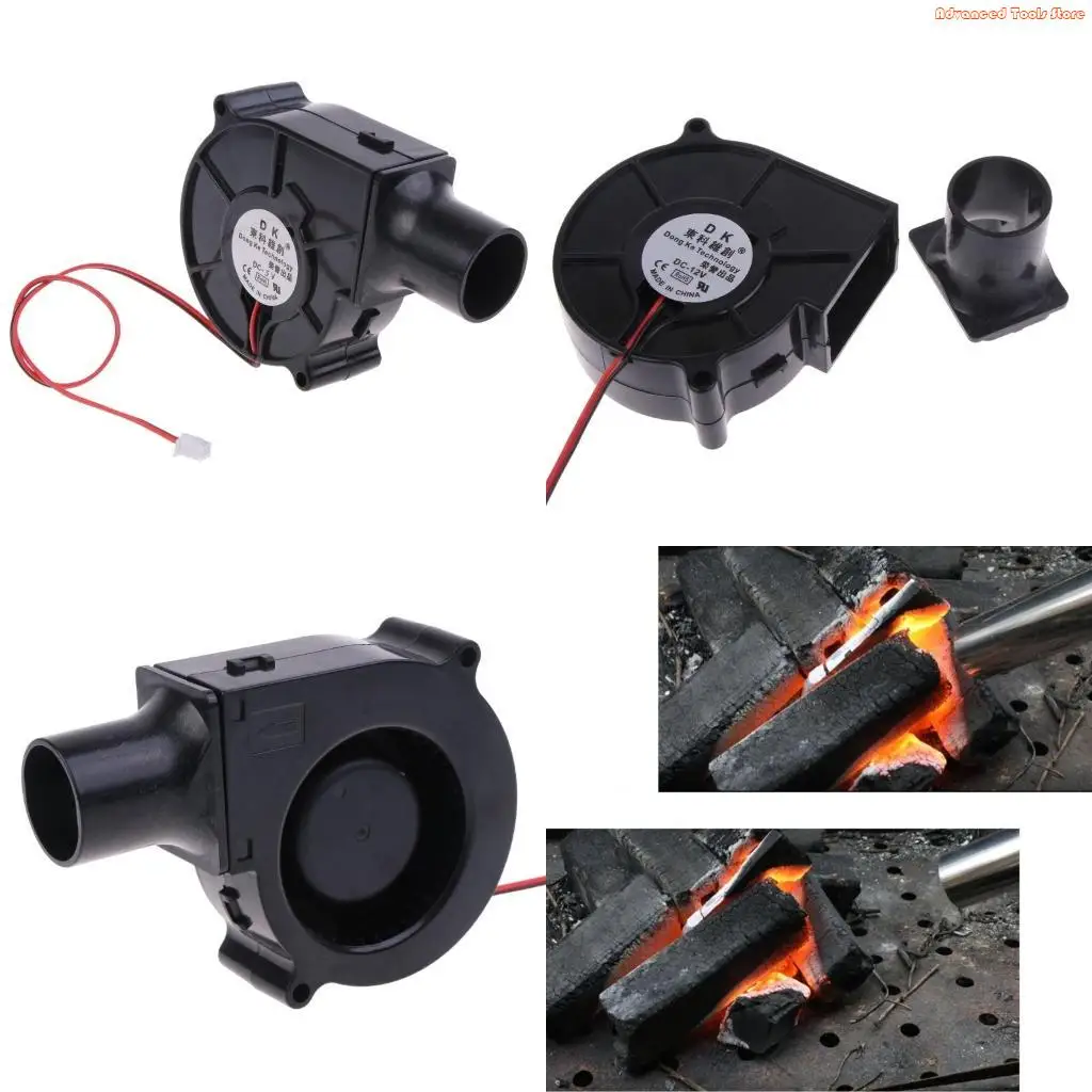 

Вентилятор для плавки металла 75 мм, 7530 мм, 12 В, вентилятор для барбекю, воздуховод 27 мм для Green EGG W91B