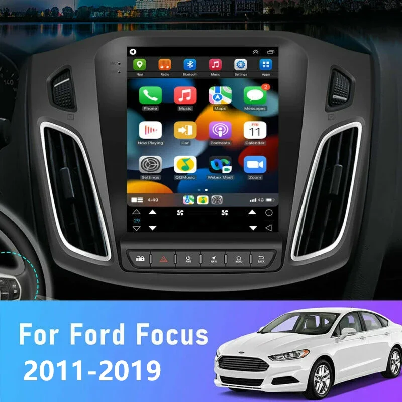 For Ford Focus Mk3 2011-2018 2019 Android 14.0 Car Radio multimedia Player GPS Navigation 2din Auto Stereo DVD 4G WiFi Carplay