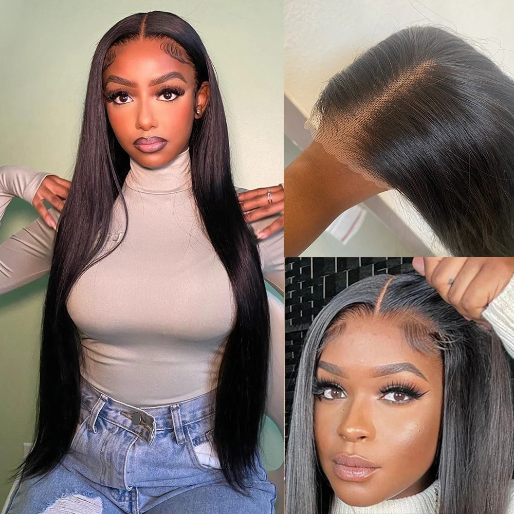 13x6 Transparent HD lace frontal wig Human Hair Wigs Straight Wigs 100% Natural 30 40 inch Brazilian Wigs For Women Choice