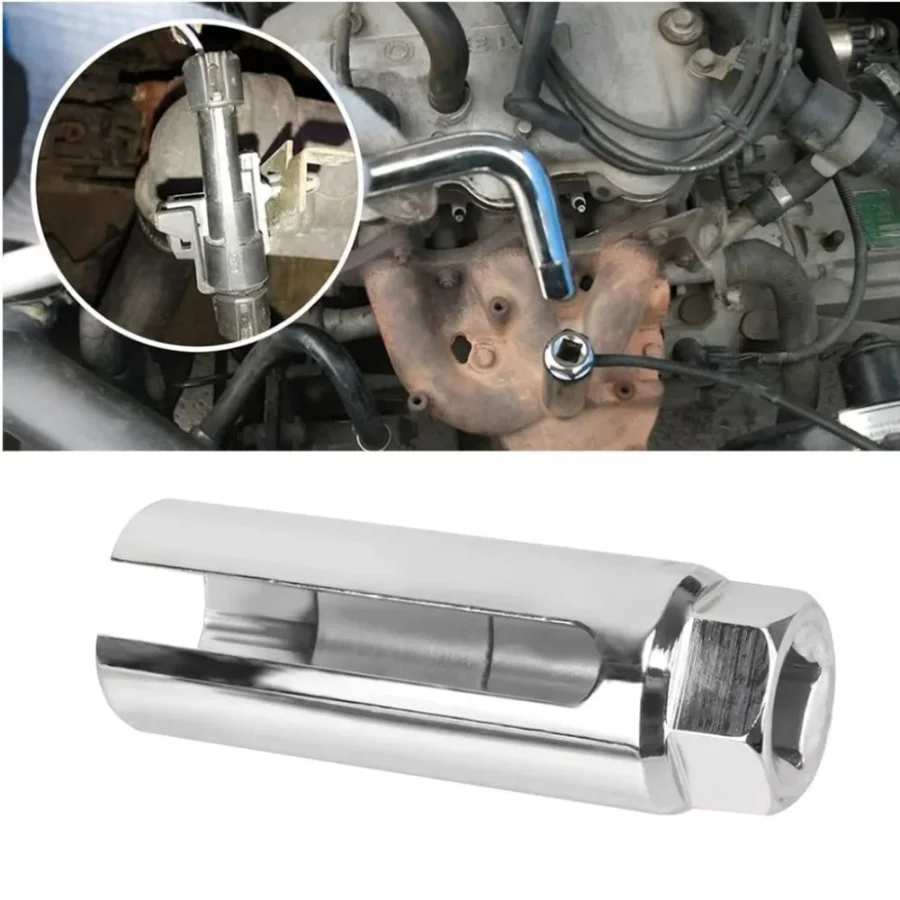 1/2 Peças Chave de Soquete Universal 22mm 1/2'' para Sensor de Oxigênio Lambda Automotivo, Ferramenta Profissional para Remoção e Instalação, Acessórios Automotivos
