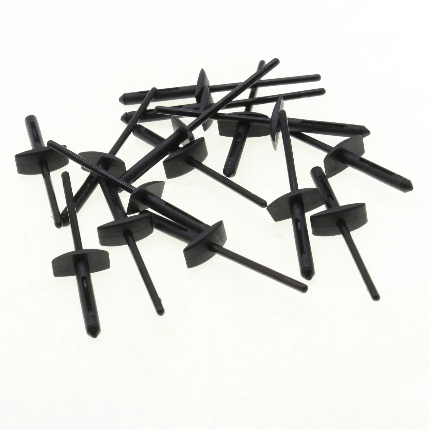 

30 Pieces Nylon Blind Rivet Rectangular Cowl Vent Grille Retainer Clips Fit 5/32 Inch Hole For Ford Aerostar 1986-1997 Black