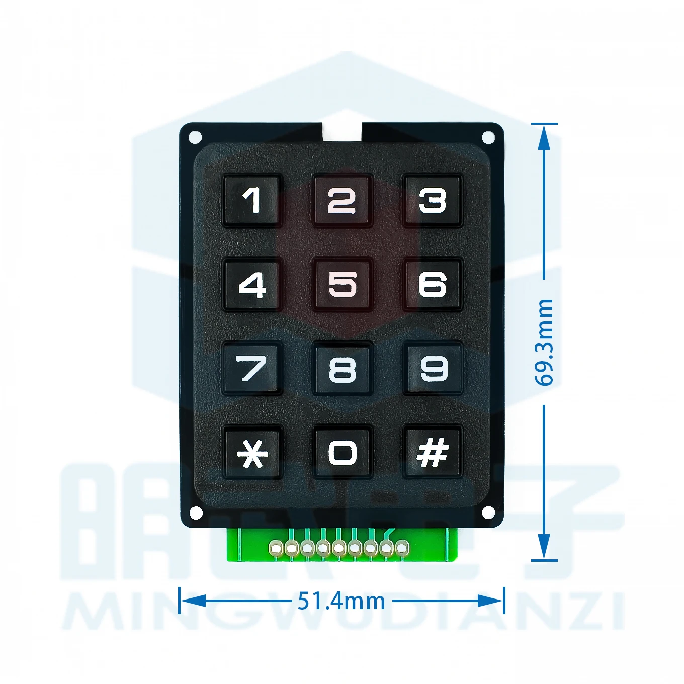 Single-Chip Toetsenbordtoets Matrix 4*3 4X4 16-Toets Industriële Toetsenbordmodule Rij-En Kolomscanning