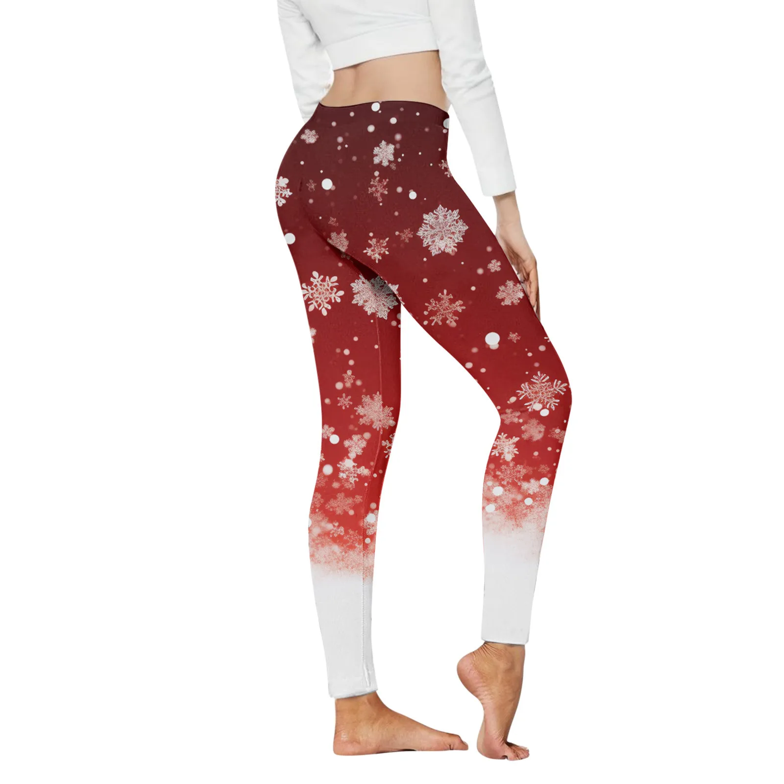 Leggings taille haute College de Noël pour femmes, collants de sport, pantalons de travail confortables, contrôle du yoga