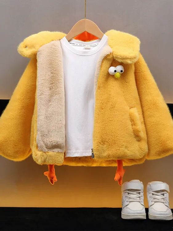 

Зимняя куртка для девочек, новинка 2025, модное хлопковое пальто с подкладкой на подкладке, модное хлопковое пальто с капюшоном и застежкой-молнией