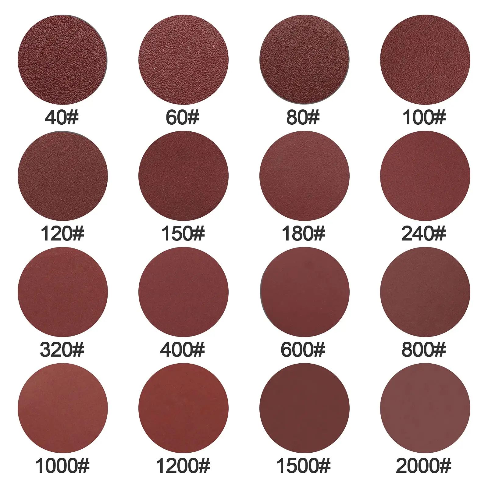2 Inch Sanding Discs Set 324 PCS Hook and Loop Sandpaper Assorted 40-2000 Grit for Grinding and Polishing Metal Rubber Leather