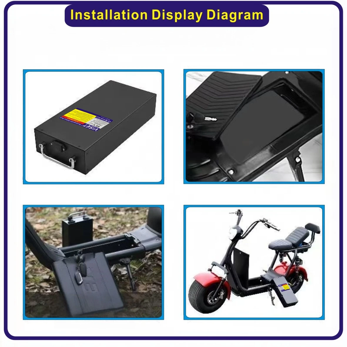 Harley  Citycoco 60v 35Ah Electric Motorcycle Waterproof 18650 Lithium Battery Suitable For CityCoco Electric Scooter Battery