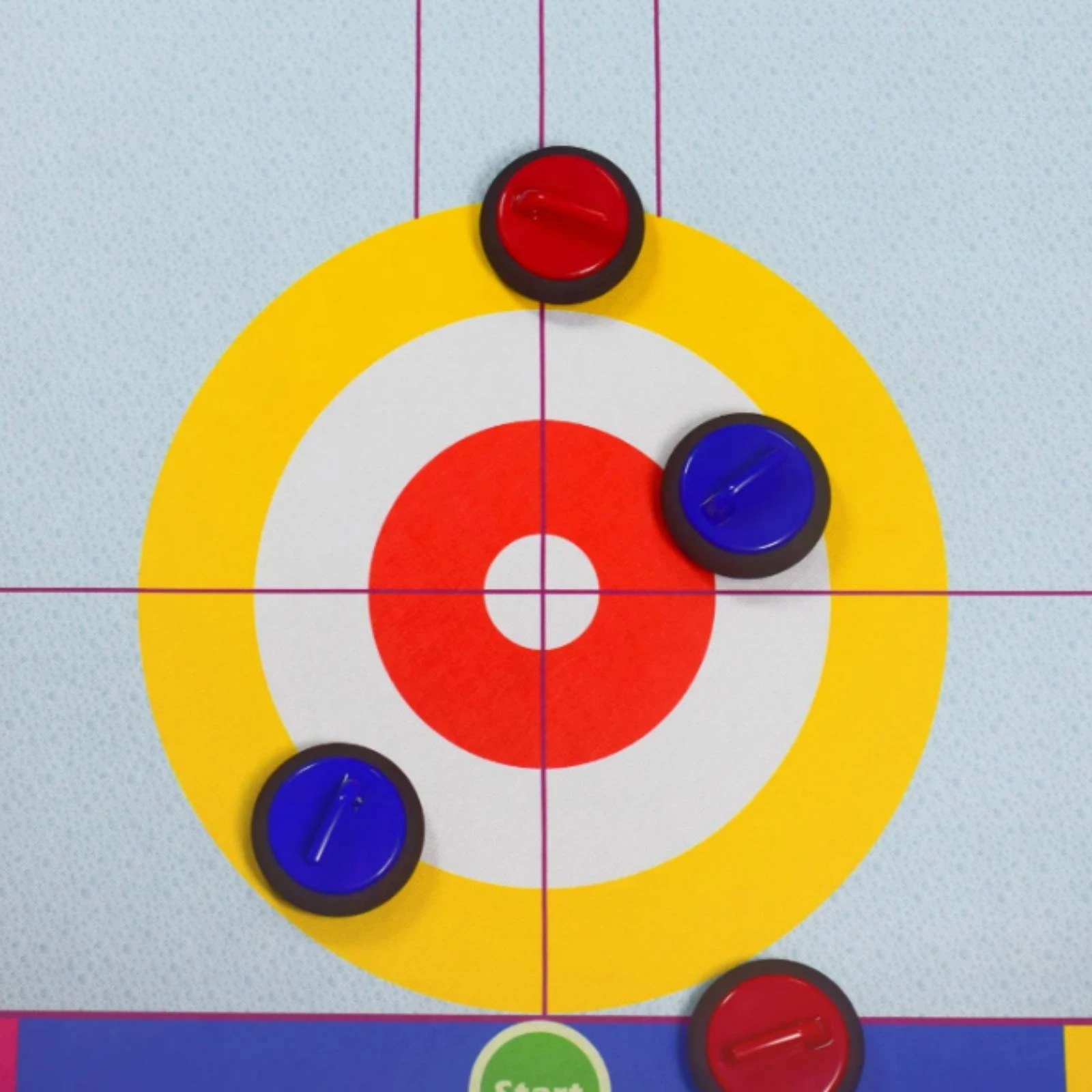 Iceless Floor Curling Set Home Enjoyment Mini Curling Game Desktop Shuffleboard Game for Home, Party view 6