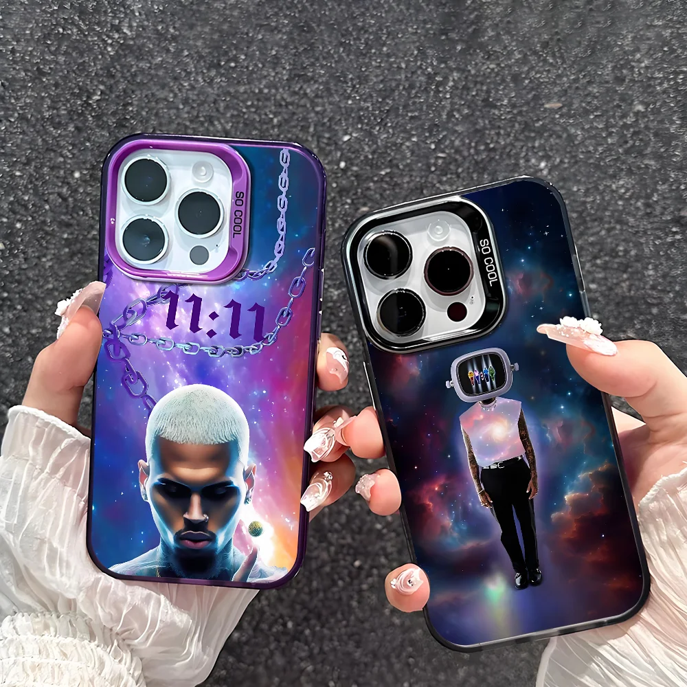 

Singer Chris Brown 11:11 Phone Case For Samsung Protective Protective IMD Color Cover S25 S24 S23 A07 A17 A06 4G 5G