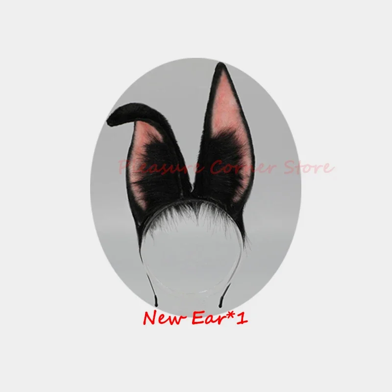 Sumeru Tighnari Peluca de Cosplay Genshin Impact Tighnari Ear Tail Prop 30cm, peluca sintética corta resistente al calor, pelucas de fiesta de Halloween