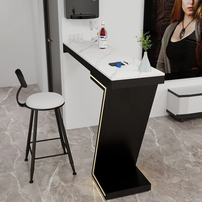 

Modern simple bar table Home guest restaurant Partition integrated creative balcony Leisure coffee table Wall high table