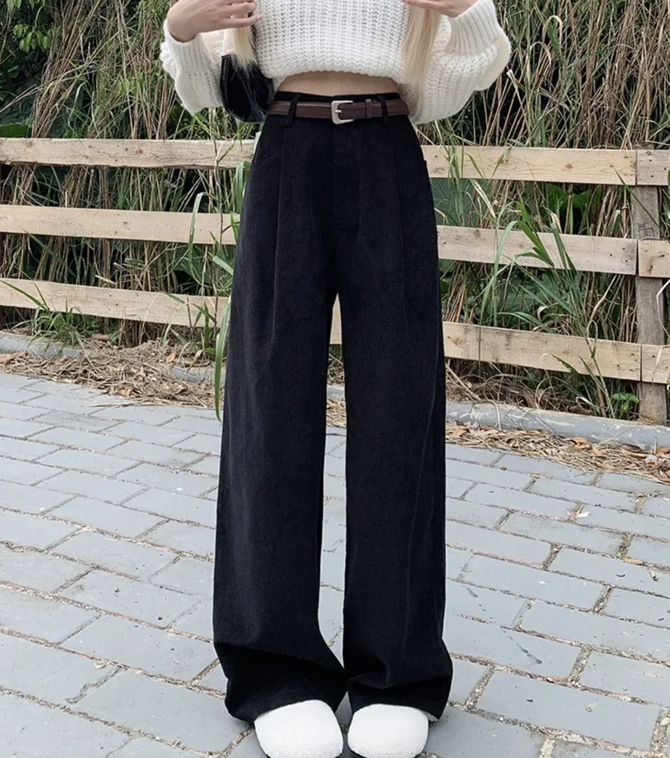 レディース テーラード バケーション エレガント カジュアル ファッション アウトドア スポーツ コーデュロイパンツ オールシーズン対応（ベルトなし）