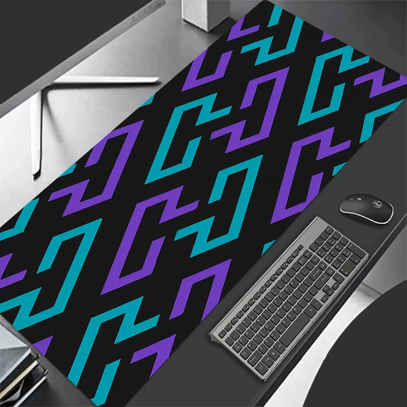 3.Black and white mouse pad simple art multi-model computer accessories Mechanical keyboard plus long table mat rubber non-slip