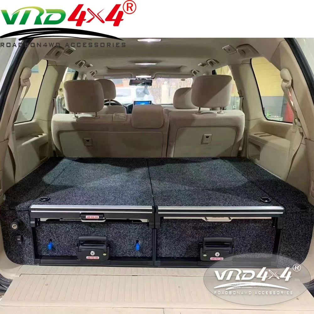 Car AccessoriesLC200 Rear Cargo Storage System 4X4 UTE Drawers Burner Car Build Camping Mobile Kitchen