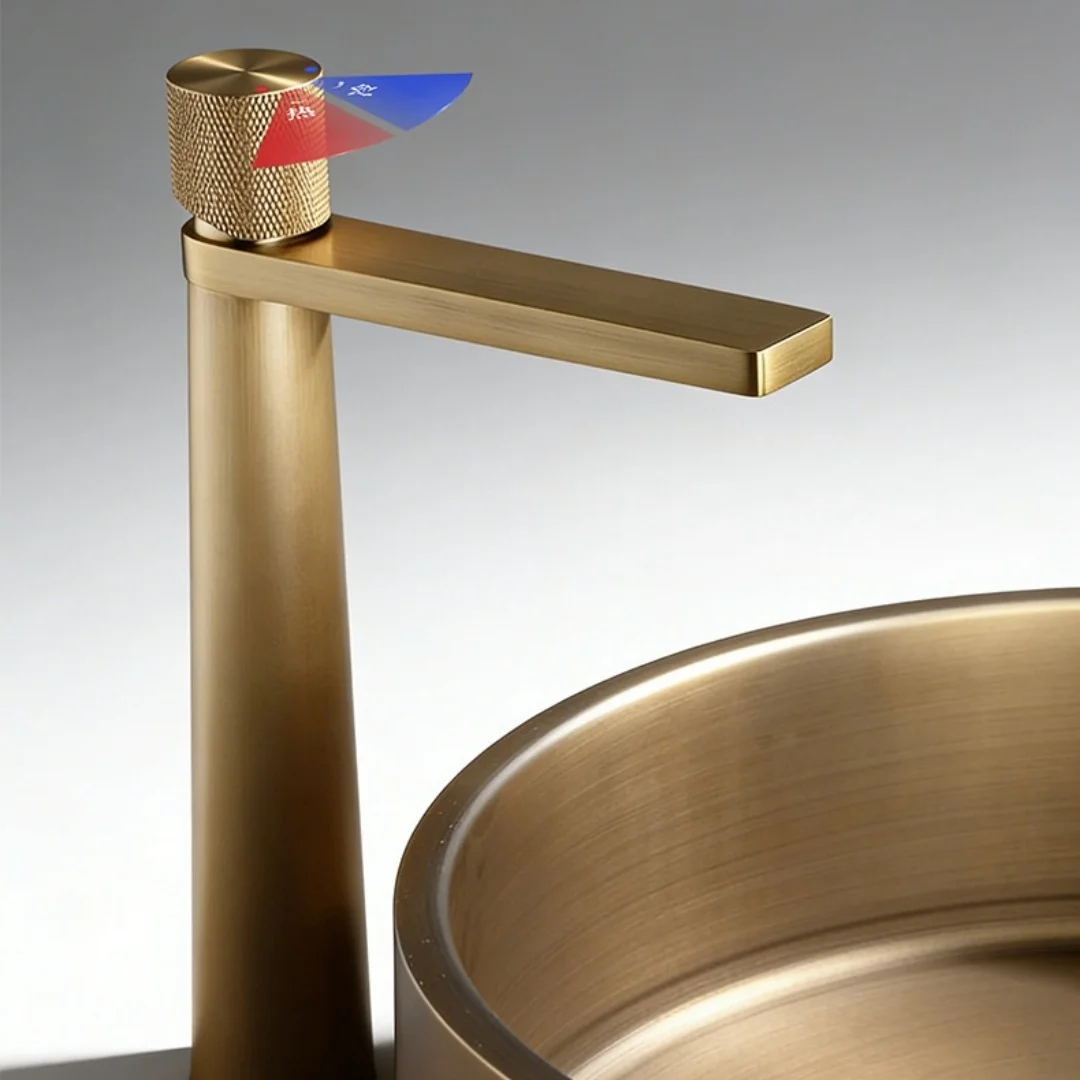 Antique Bronze Bathroom Faucet Brass Lavotory Faucet  Basin Faucet Hot and Cold Waterfall Hot and Cold Sink