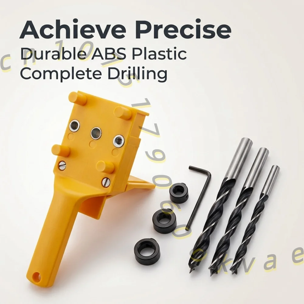 Woodworking Doweling Jig Handheld Pocket Hole Puncher ABS Plastic Wood Board Joint Drilling Locator DIY Carpentry Tool