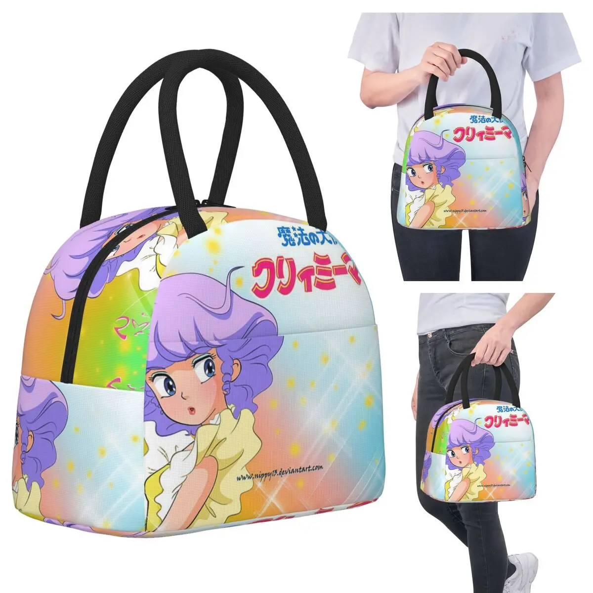 

Кремовый Mami, японский аниме, изолированная сумка для обеда для детей, школьный холодильник, термоящик для еды, сумка, герметичные коробки для завтрака, контейнер