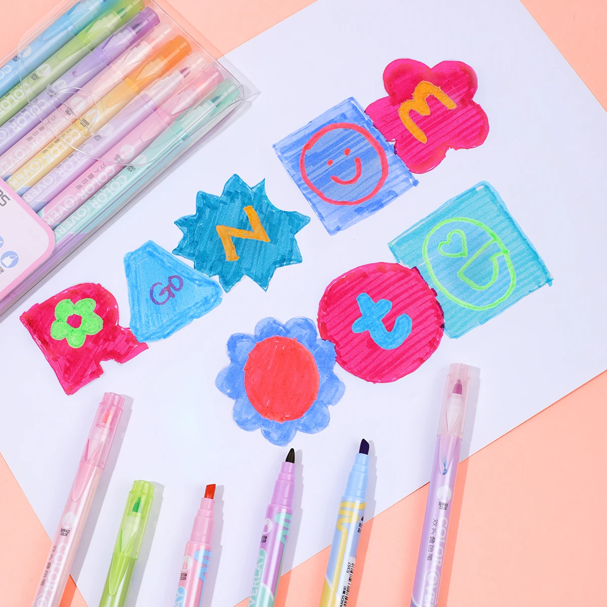 

Набор многослойных цветных ручек 8 цветов, маркеры большой емкости для выделения и маркировки, двусторонние