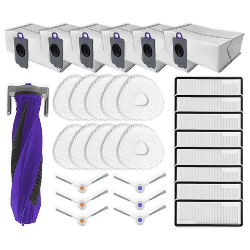 

ABJI-For Narwal Freo Z Ultra Vacuum Parts Main Roller Side Brush Hepa Filter Mop Cloth Dust Bag Accessories