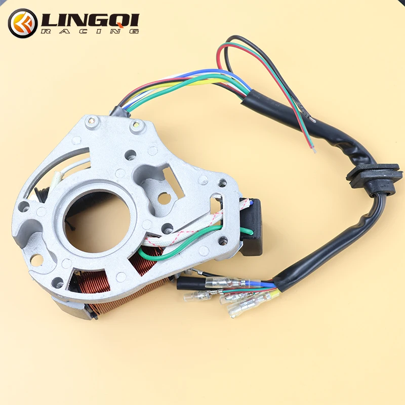 LINGQI ATV Off-road Magneto Stator Coil DY100 Motorcycle Modified For 50CC 70CC 90CC 110CC Engine Parts Ignition Coils Plate