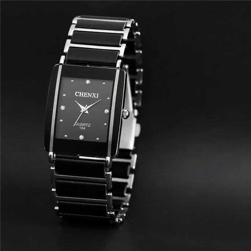 Reloj de pulsera de cuarzo para hombre y mujer, cronógrafo de cerámica, informal, único, barato