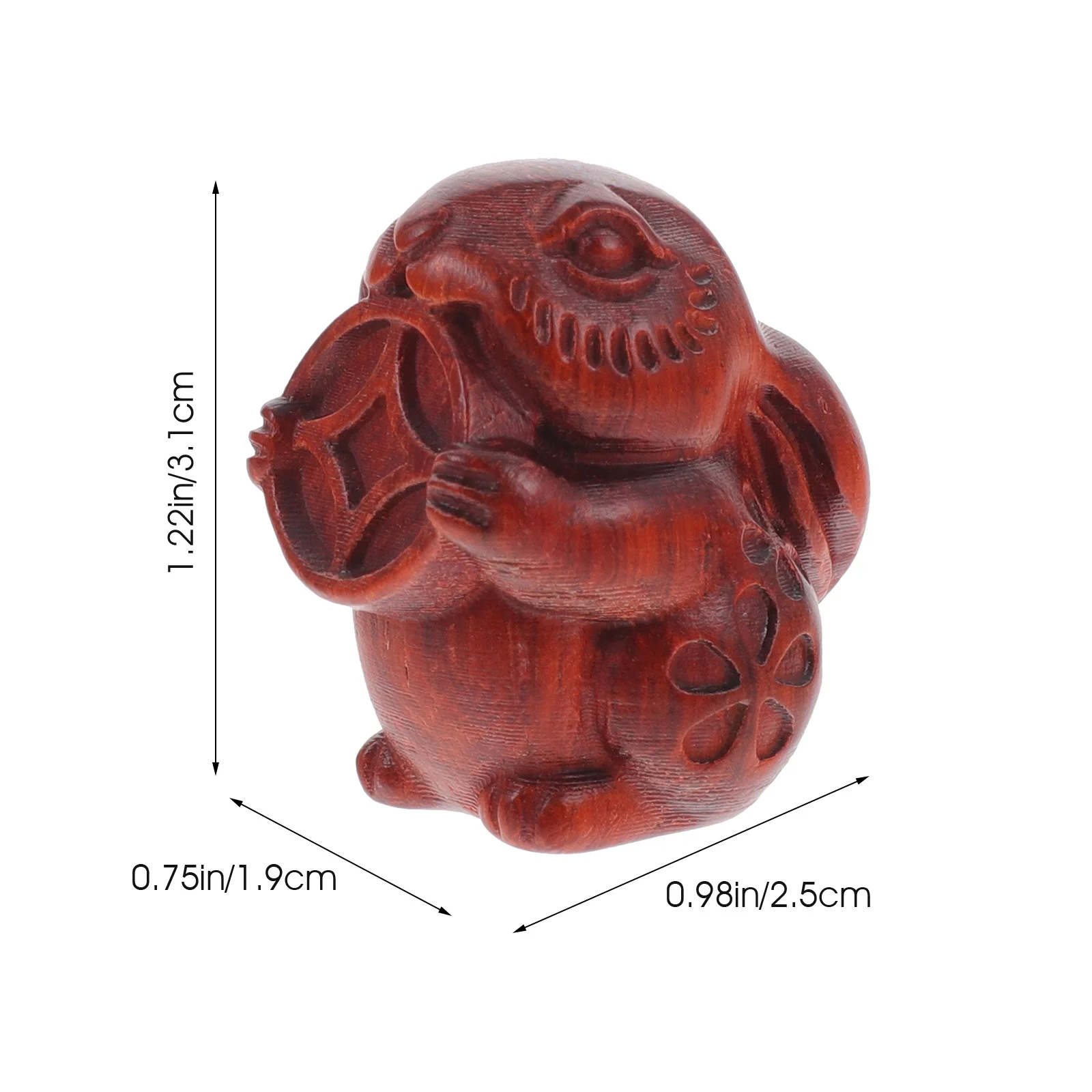 

Wooden Bunny Pendant Delicate Retro Charm Hanging Decor DIY Wooden Rabbit Ornament Small Keychain Accessory Fukki Rabbit