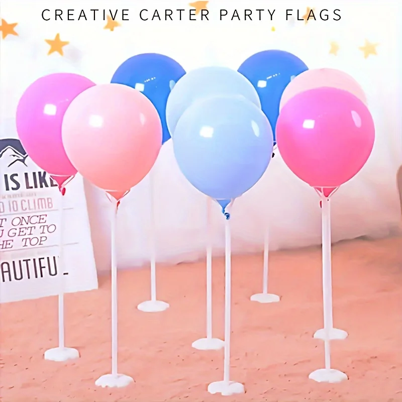 10 szt. Zestaw uchwytów na balony na stół kwiat śliwy podstawa na balony stołek pływający wesele miejsce imprezy atmosfera aranżacja — zdjęcie 3