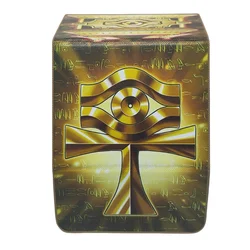 Yu-Gi-Oh etui na karty Millennium Eye Gold Sarcophagus Diy wysokiej jakości skórzane figurki do zabawy Anime kolekcja gier pudełko do przechowywania