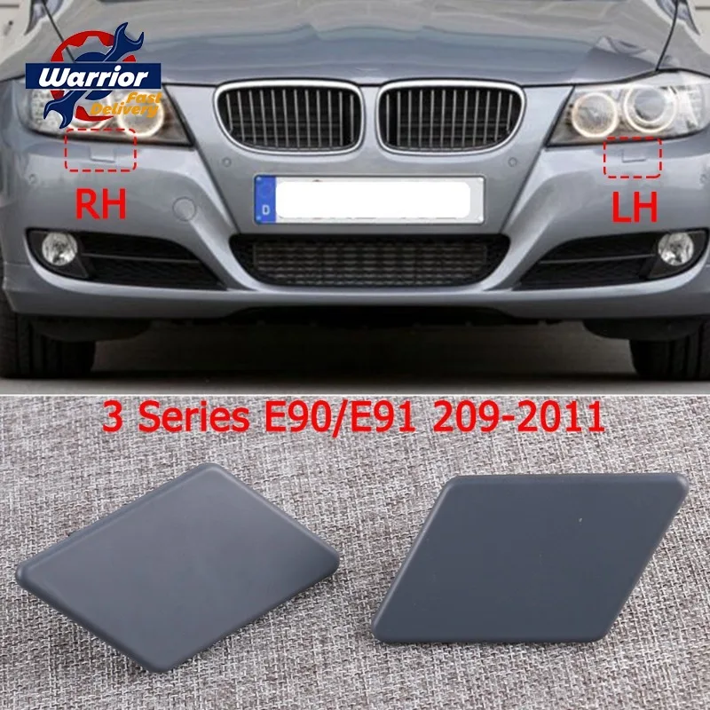 

1 пара для BMW 3 серии E90 E91 328i 335i M3, черный пластиковый передний бампер, крышка сопла омывателя фар 61677211209 61677211210