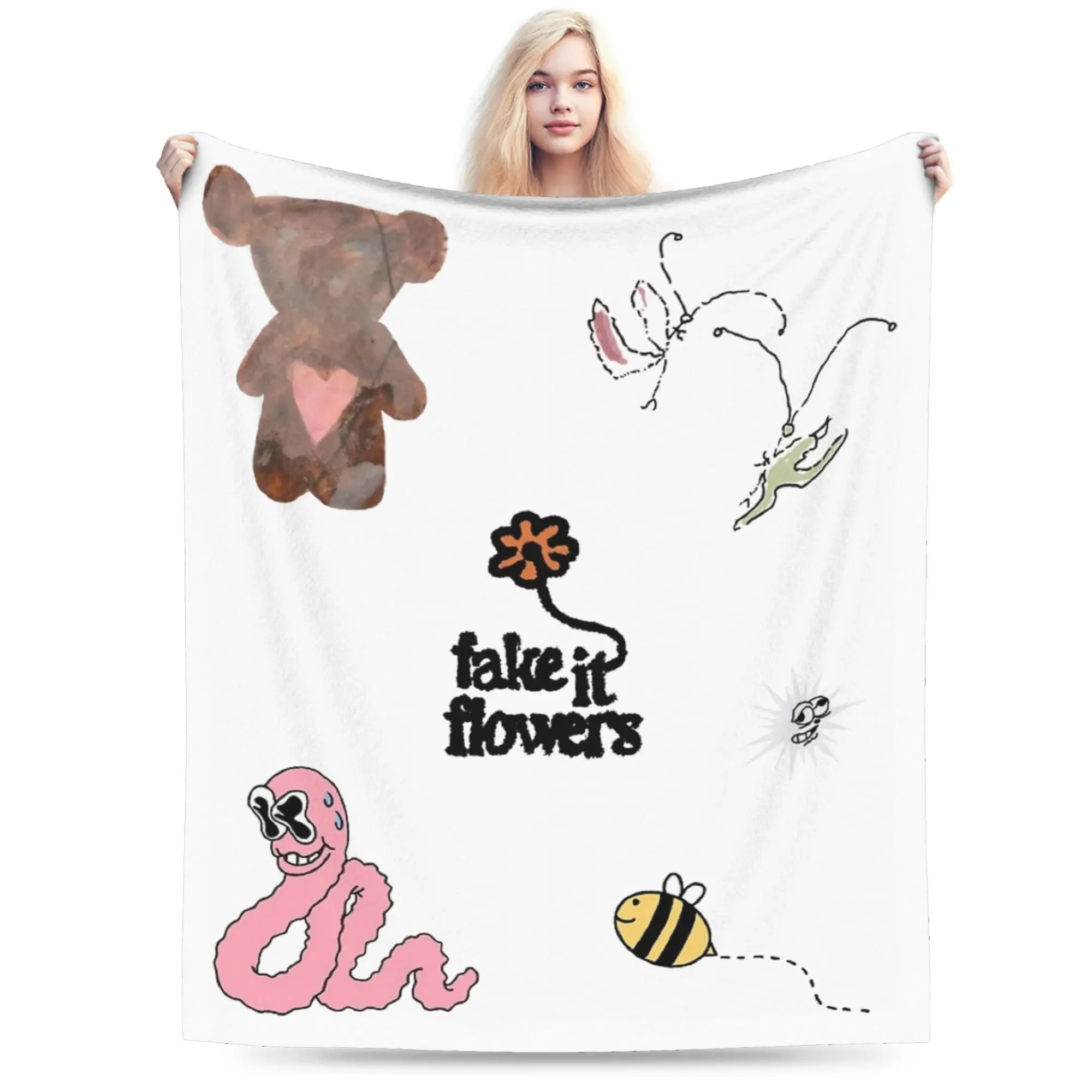 

Одеяла для альбомов Beabadoobee, бархатные украшения, многофункциональные легкие тонкие одеяла для дивана, спальни, ковер