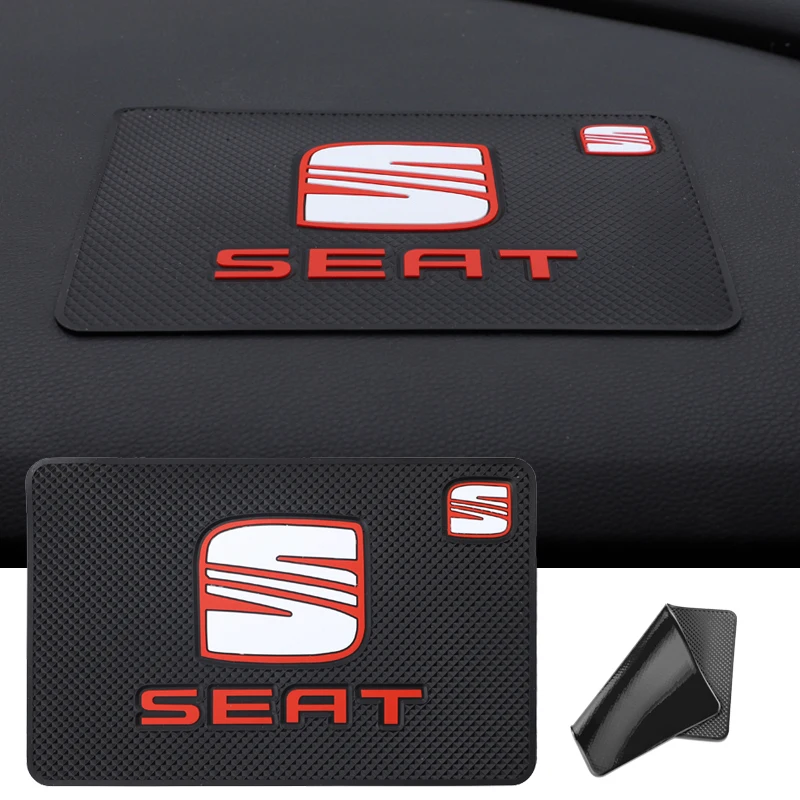 Car Non Slip Mat Dashboard Anti-Slip Storage Pad Auto Interior For Seat Mk1 6J Ibiza 6l Leon Mk3 FR Cupra 2 Altea Mk2 5F Ateca