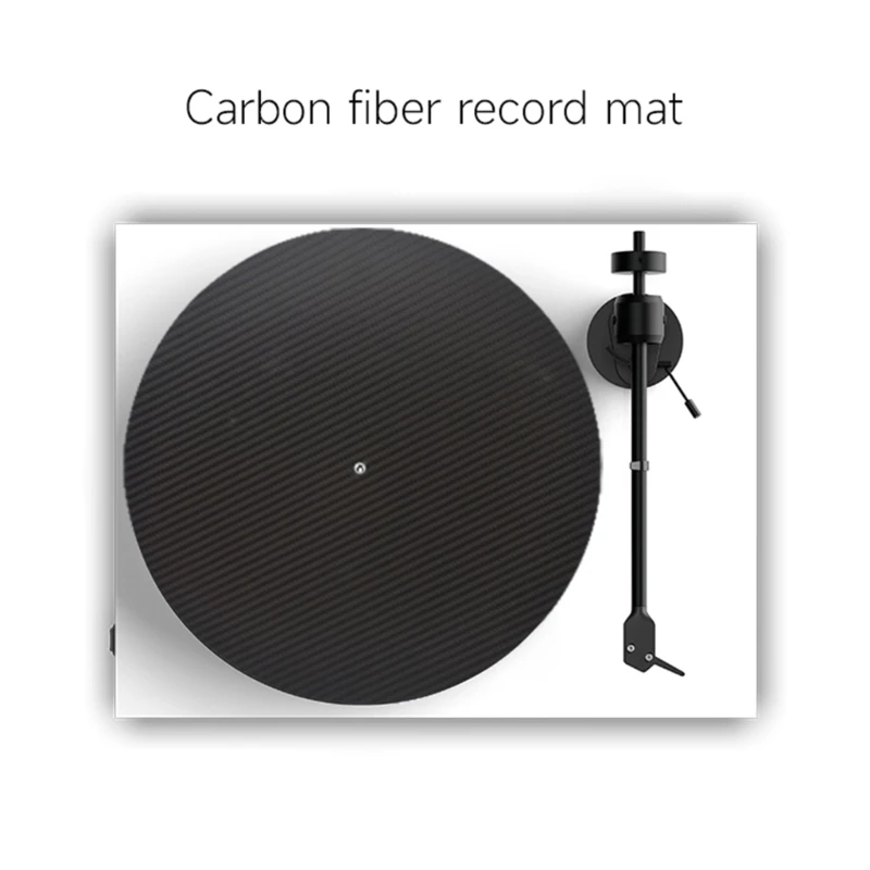 Y2GD 12inch koolstofvezelmat Antislip Turntable Platters Mat voor draaitafelsrecord