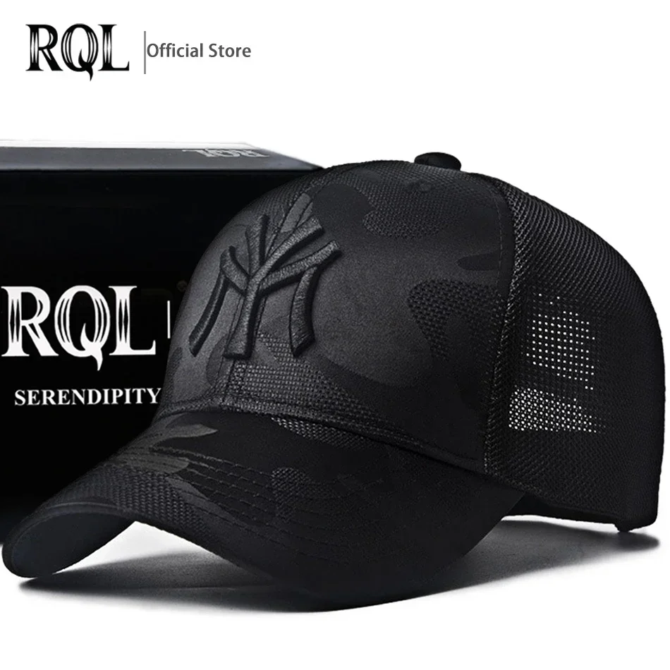 

Embroidery Totem Military Camouflage Trucker Hat Men's Black Baseball Cap New Hip Hop Luxury Summer Sun Male Sport Mesh Brand