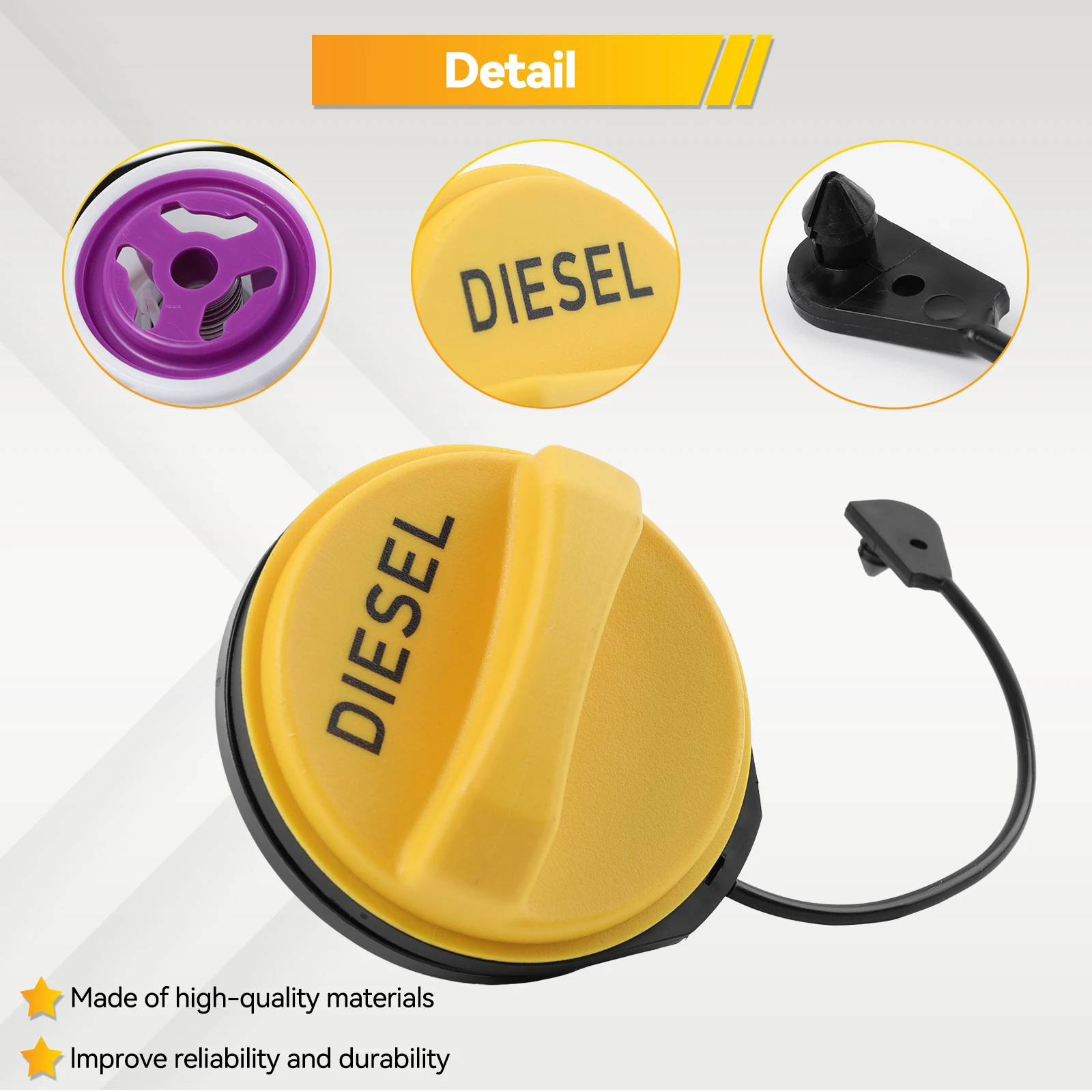 Diesel Fuel Gas Tank Cap Assembly LR053666 For Land Rover LR3 LR4 Discovery 3 4 5 Range Rover Evoque Range Rover Sport Jaguar XF