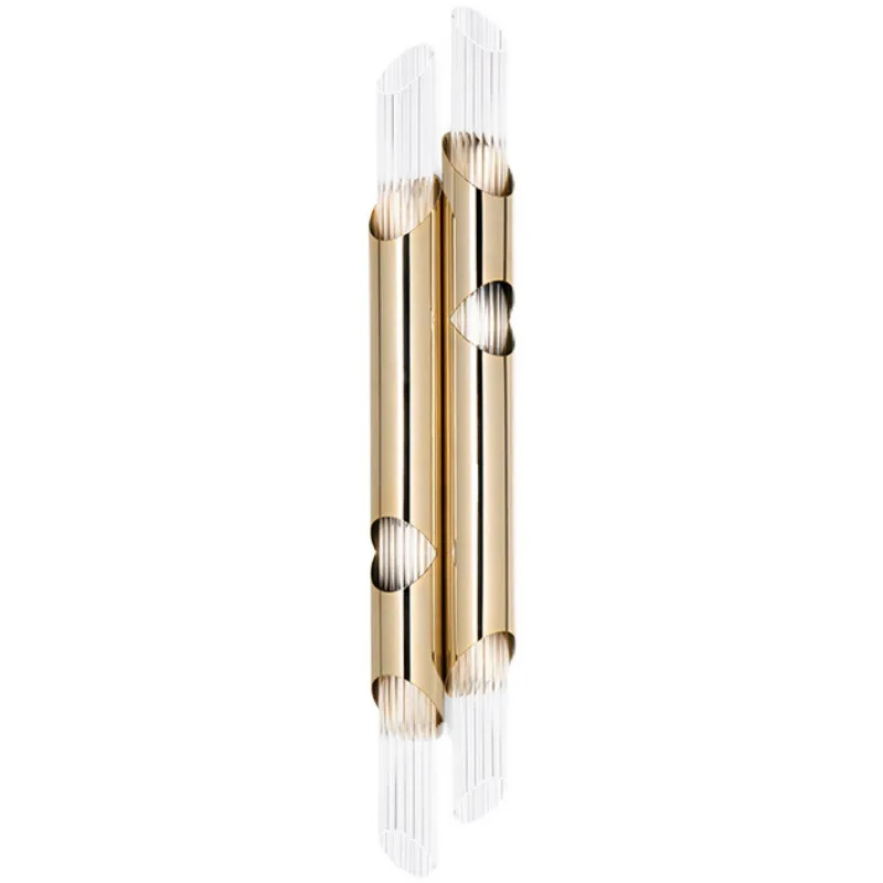 

Postmodern light luxury living room background wall glass wall lamp Nordic designer model room exhibition hall bedroom