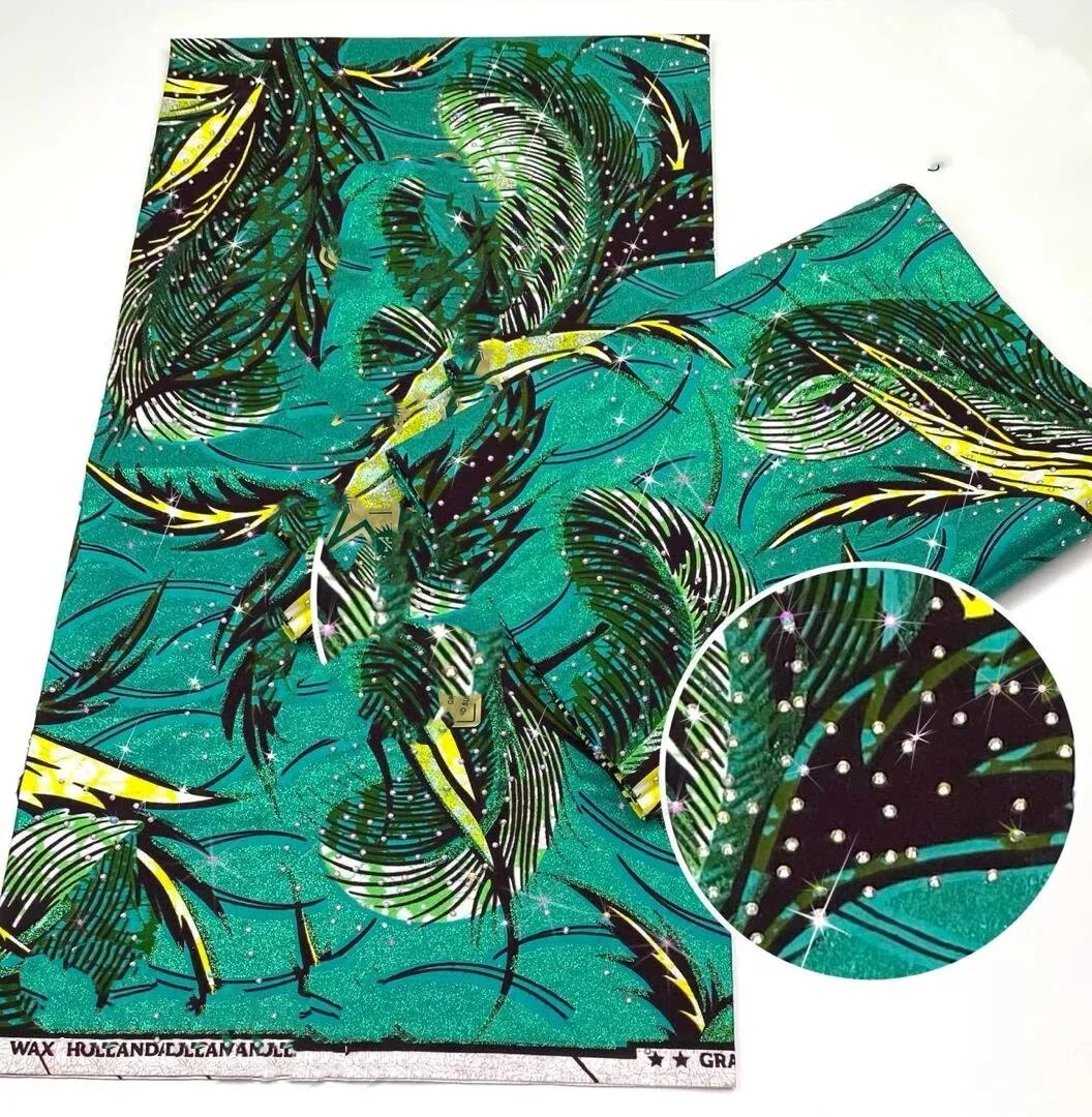 2026 New Style Nigeria Golden Stonk Wax Print Fabric - High Quality African Wax Print Fabric for Patchwork, Clothing & DIY