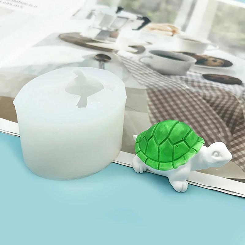 Soft Chocolate Silicone Mold Cute 3D Turtle Modeling Fondant Cake Decoration Jelly Ice Mould Resin Art Gypsum Clay DIY Toy