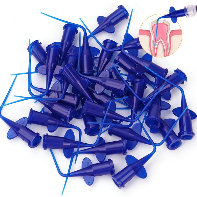 10PCS Blue butterfly needle, plastic oral surgical instrument needle, disposable root canal delivery head, dental consumables