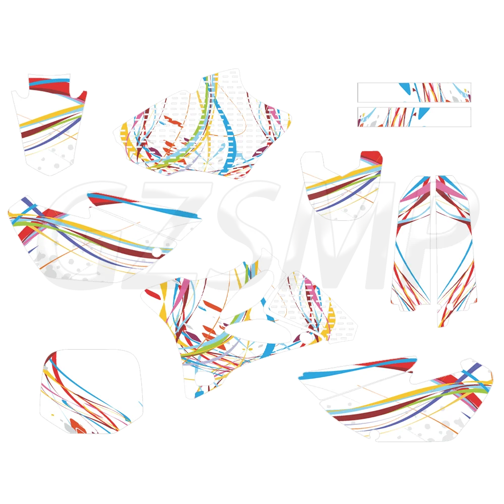 يصلح لياماها YZ85 YZ 85 2002- 2012 2013 2014 موتوكروس مجموعات الرسومات الشارات ملصقات ديكو خلفية #5