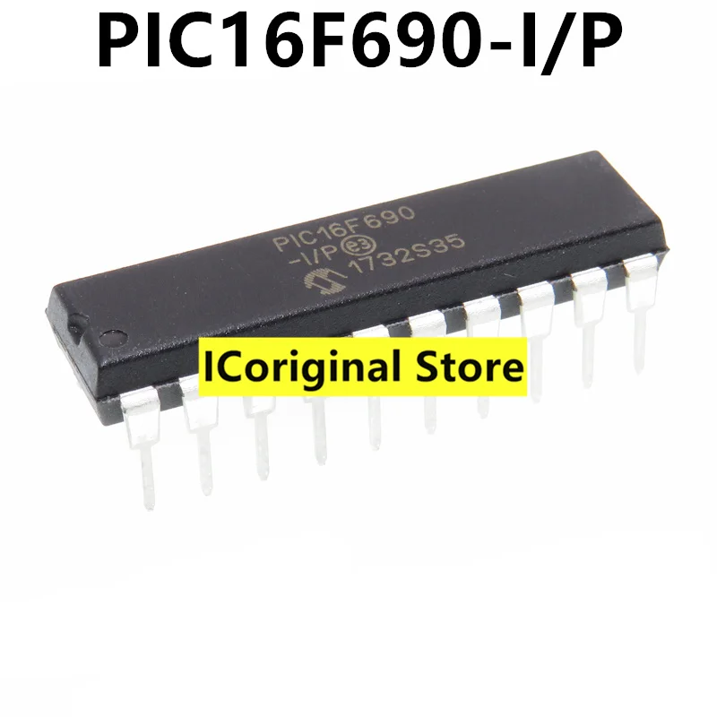 New and original PIC16F690 PIC16F690-I/P Into the DIP-20 Microcontroller chip 16F690 DIP20 Electronic components