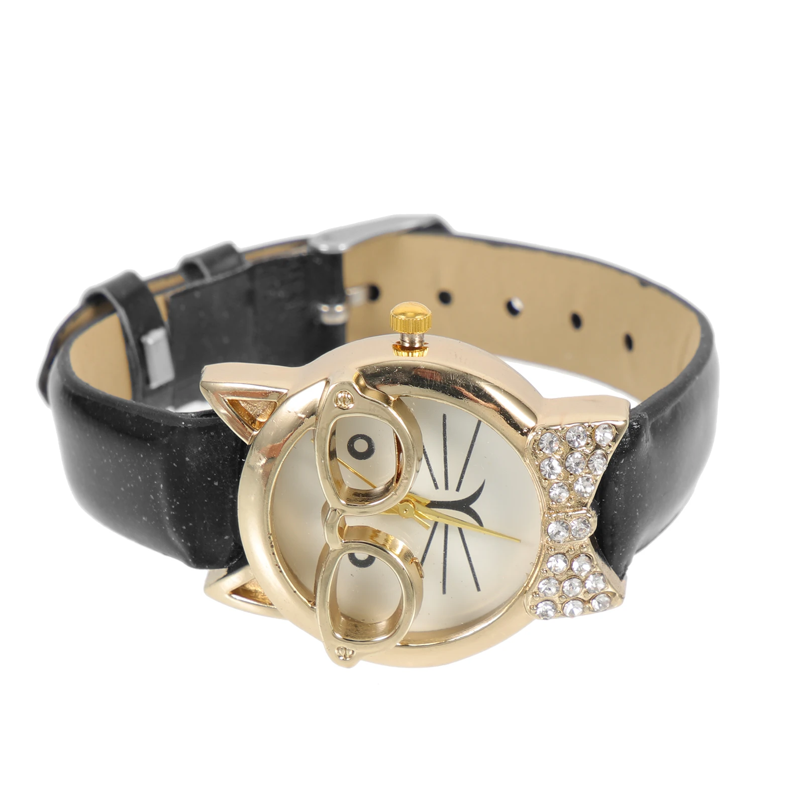 

Cat Gift Women Watches Wrist Crystal Ordinary Glass Mirror Buckle Material Cute