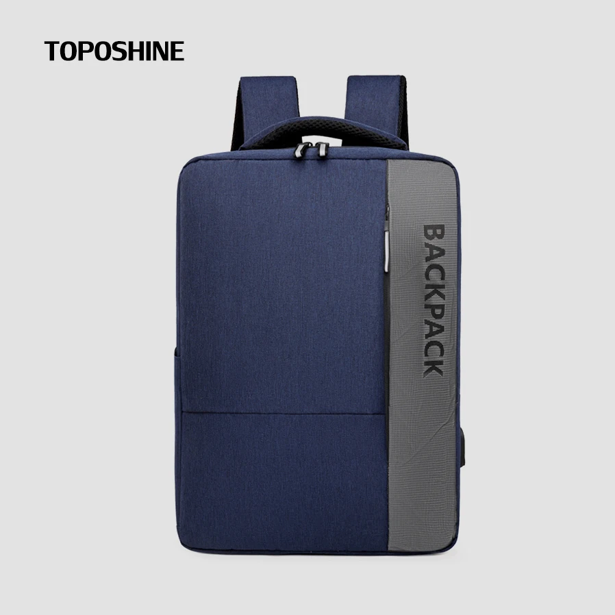 

Toposhine 2023 Patchwork Mens Backpacks USB Charging Male Business Travel Rucksack For 15.6 inch Laptop Business Travel Bags