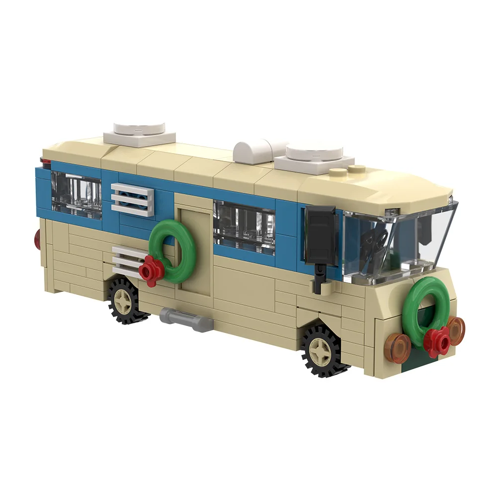Gobricks MOC Christmas Story Mini RV Car Building Blocks Bricks Toys Gift