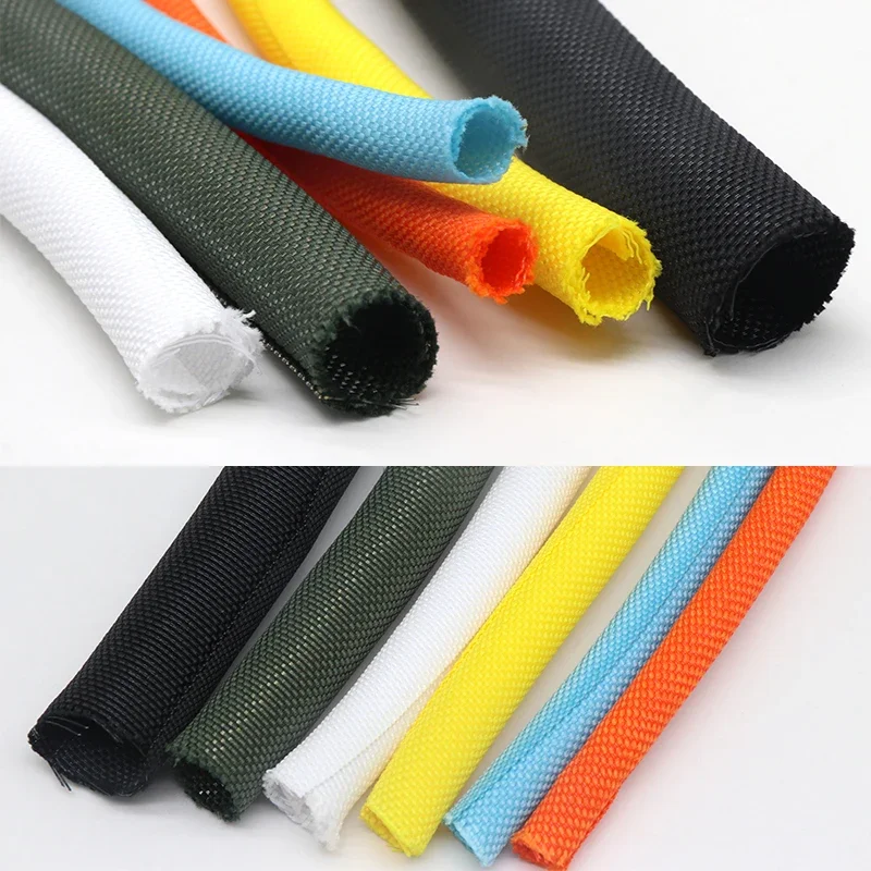 

1M/5M Self-Closed Expandable Braided PET Sleeve Flexible Insulated Pipe Hose Wire Wrap Protect Cable Sock Tube Protector Cable