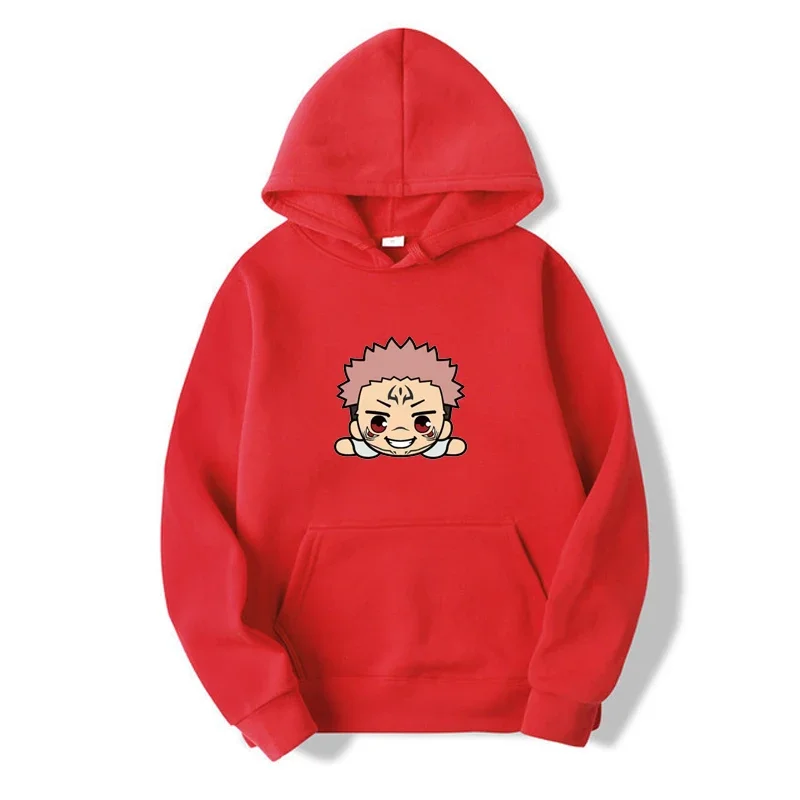 

Men's Fashion Anime Characters Print Casual Sports Hooded Crew Neck Sweatshirt Fleece Hoodie Male Clothing Pullover Tops