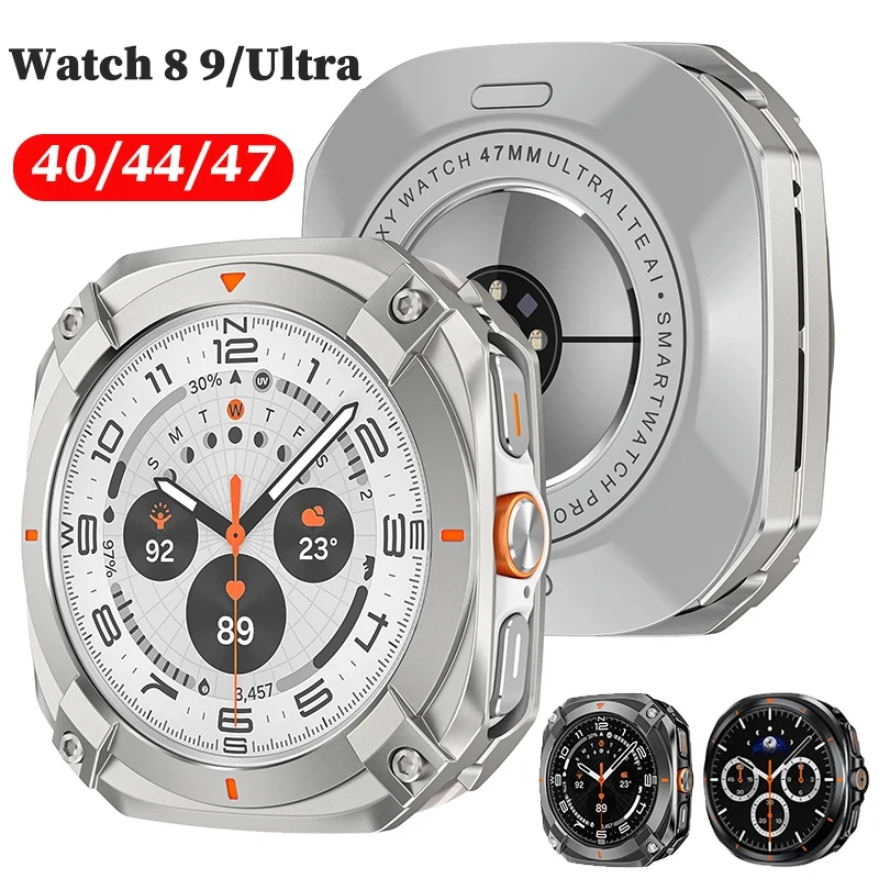 Aluminiumgehäuse für Samsung Galaxy Watch 8 9 40 44mm Transformierbares Metallgehäuse Schutzrahmen Stoßfänger für Galaxy 7 Ultra (2025) 47mm