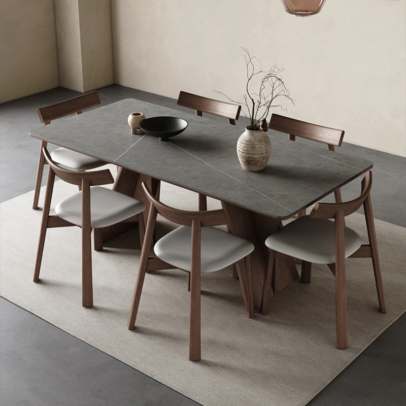 Entrance Hall Furniture Living Room Cabinets Full Dining Table Chair Portable Solid Wood Terrace Set Center Muebles Study Tea image 4